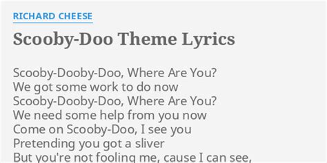 Scooby doo song lyrics. Things To Know About Scooby doo song lyrics. 