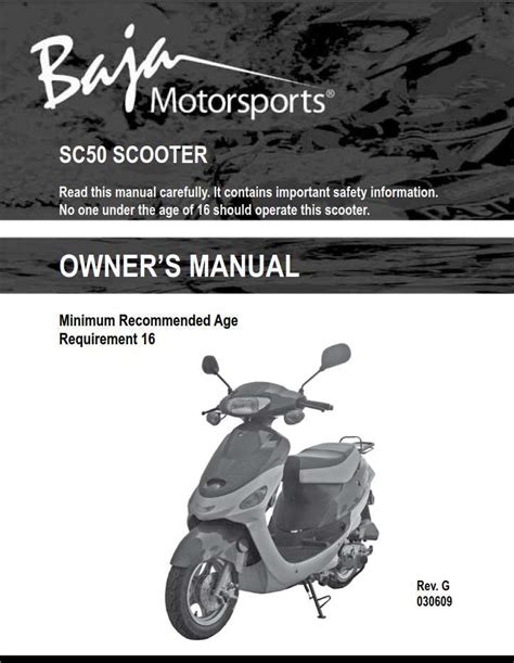 Scooter repair manual baja sc 50. - Honda cr85r cr85rb service repair manual 2003 2007.