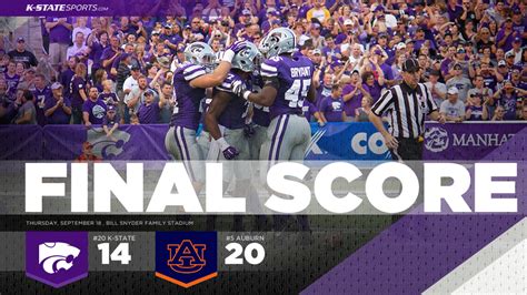 Score of the kansas state football game today. Game summary of the Alabama Crimson Tide vs. Kansas State Wildcats NCAAF game, final score 45-20, from December 31, 2022 on ESPN. 