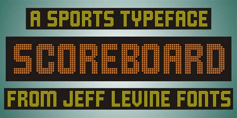 Scoreboard JNL Font Fontspring