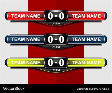 Scoreboard template Royalty Free Vector Image VectorStock