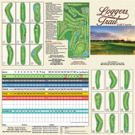 Scorecard Loggers Trail Golf Course