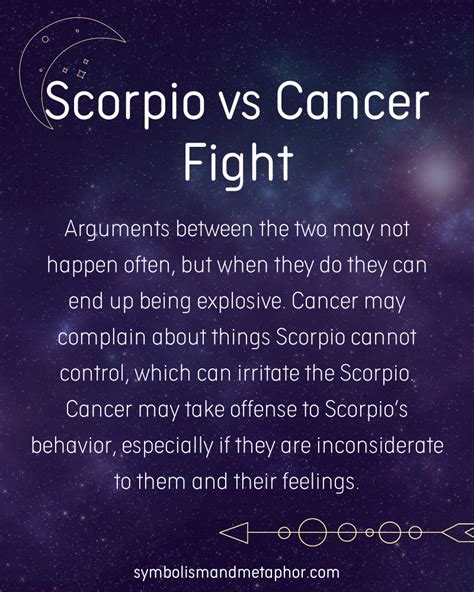 The Cancer male and the Scorpio female have greater compatibility when being friends. There would be a great bond of comradeship and trust involved here. Mutual respect and harmony prevails with this duo. They bring out the best in the other. Compatibility for Marriage. The Cancer guy and the Scorpio girl make a very compatible pair in marriage.. 