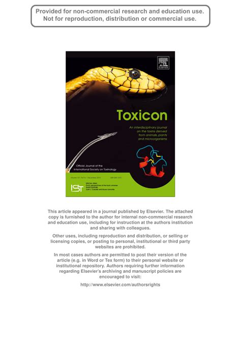 Scorpion Toxin - an overview ScienceDirect Topics