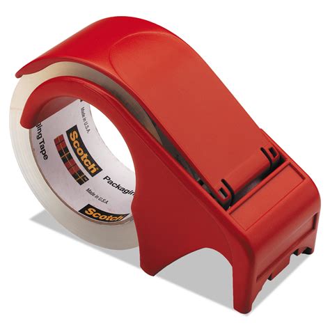 Scotch® Box Sealing Tape Dispenser H122 is a lightweight, compact, durable plastic hand-held dispenser with built-in brake for tight, precise package sealing. It dispenses tape up to 2 inches/48 mm wide on a 3 inch/76.2 mm core. Its lightweight, compact design provides maneuverability and control for most packaging applications. Made from high-impact, gray plastic for durability and long-life.. 