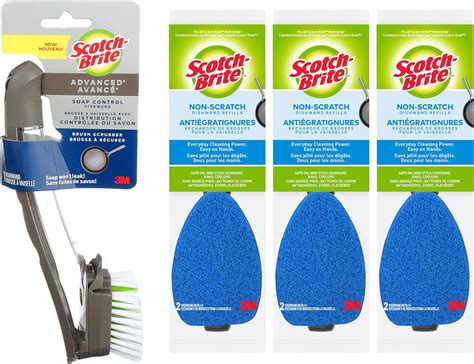 Scotch-Brite™ Advanced Soap Control Brush Scrubber …