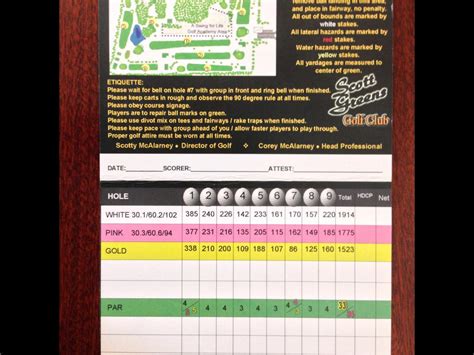 Scott Greens Golf Club Course Profile Course Database