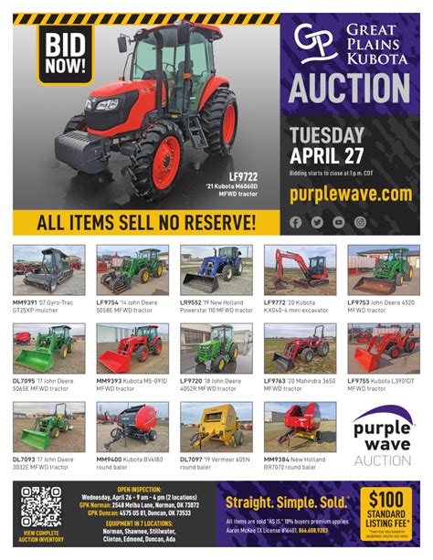 Scott Wiese on LinkedIn: Great Plains Kubota Auction April 2024