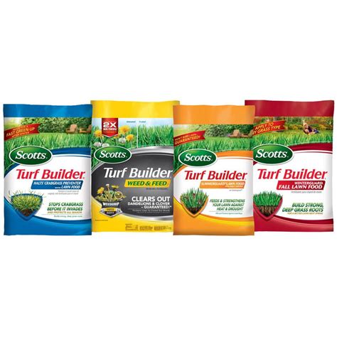 Scott lawn care. Mow two or three times before using weed control with fertilizer on a newly seeded lawn. Established lawns: Two fertilizer applications in spring will help crowd out weeds and strengthen your lawn. Scotts® Turf Builder® Southern Triple Action is a three-in-one weed and feed product for Southern lawns that also prevents fire ants for up to 6 ... 