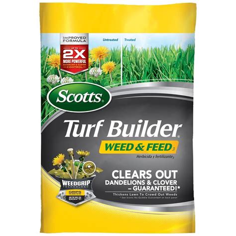Scott weed and feed. Weed and feed is a popular type of lawn care product that combines a broadleaf herbicide and fertiliser into a single formulation. To use it, you simply attach the bottle to your garden hose and spray the solution onto your lawn. The main purpose of weed and feed is to kill unwanted weeds while simultaneously providing a boost for your lawn. 