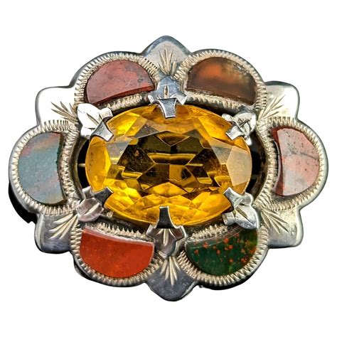 Scottish Agate Brooch - 31 For Sale on 1stDibs