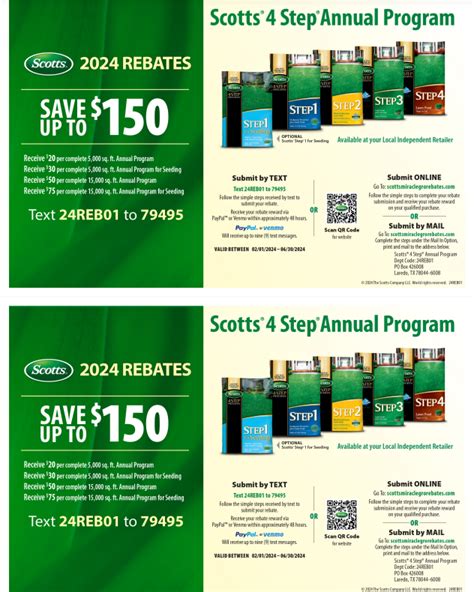 Scotts 4 Step Rebate Form Printable Rebate Form