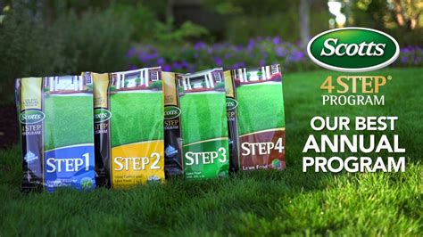 Scotts lawn care program. Fortunately, there's no need for a turf war, thanks to our most-requested annual lawn care plan, the Scotts® 4 Step® lawn. We show you exactly how and when to feed for a better spring, summer, fall and winter lawn.</br></br>Start your lawn off on the right foot early, with Step® 1. Apply in early spring, anytime between February and April ... 