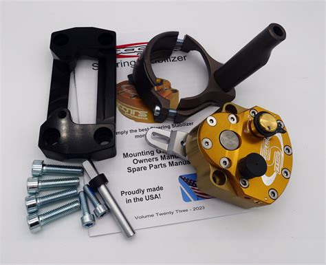 Scotts steering damper instructions.  It helps control the natural tendenc...