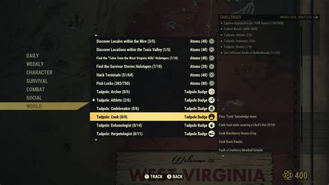 The Order of the Tadpole is a side quest in the Fallout 76 update Wild Appalachia. Find Scout Leader Jaggy at Camp Lewis in the Pioneer Scout camp in the Toxic Valley along the shoreline of Grafton Lake. He is located near the building with the knowledge exam terminals and is authorized to recruit new members by setting them on the path to becoming Tadpole Scouts. Speak to him to begin the .... 