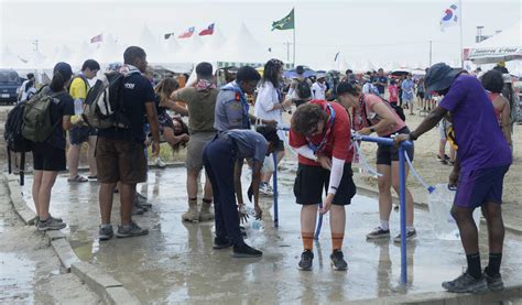 Scouting body asks South Korea to cut Jamboree short as heat wave prompts exodus of British scouts
