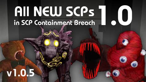 Scp containment breach all scps. SCP - Containment Breach (SCP - CB) is a 2012 horror game based on the fictional stories of the SCP Foundation. SCP: Labrat follows the original gameplay of SCP - CB and adds multiple features to improve the experience. Some SCP: Labrat features include: Singleplayer and Multiplayer modes. New SCPs, items, and events in addition to the … 