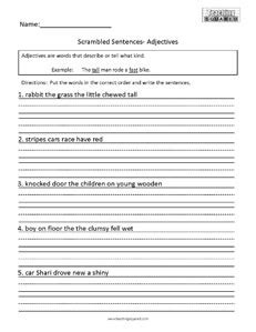 Scrambled Sentences Teaching Squared
