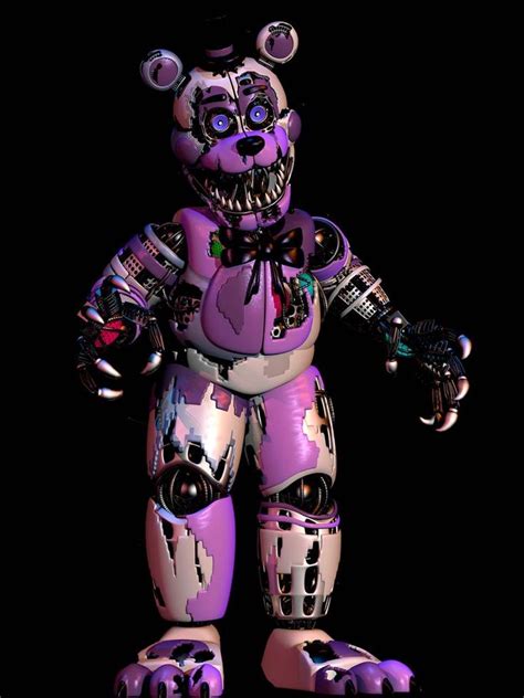Scrapped Fredbear is an antagonist in Fredbear's Fright. Scrapped FredBear is an almost bare animatronic endoskeleton, only wearing an head taken from another suit. The head is reminiscent of Golden Freddy from the mainline FNaF games, being a yellow-toned golden bear head with a shiny purple hat. He has five fingers on each hand, which would indicate that the endoskeleton was intended to be ... 