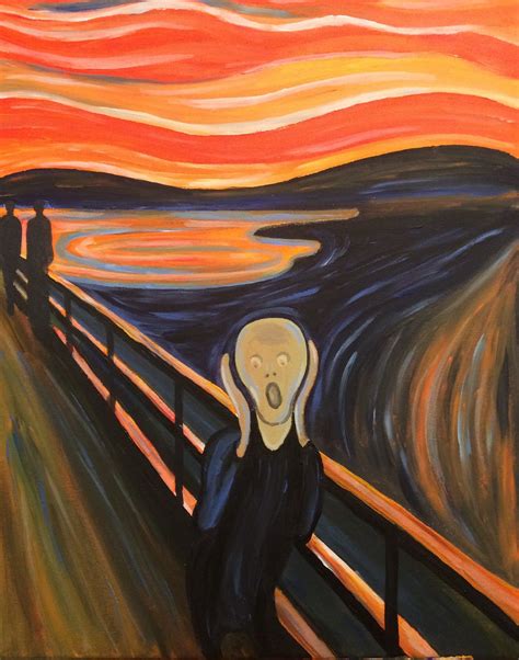 The Scream has been interpreted as the mind vision of the modern angst-ridden human being, for whom God is dead and materialism is of no comfort. The motif has constantly been copied, caricatured and commercialised in numerous ways, and is undoubtedly one of the most famous motifs in the world of art. The popularity it has gained demonstrates ...