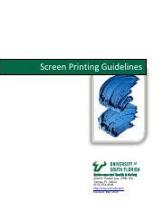 Screen Printing Guidelines - University of South Florida