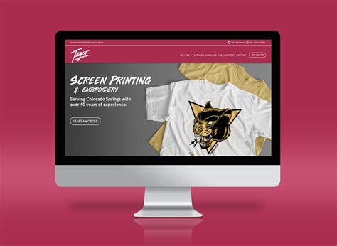 Screen Printing Website Design Web layout design