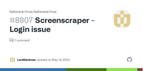 Screenscraper error batocera.  It seems that even though the web version of Screenscraper I...