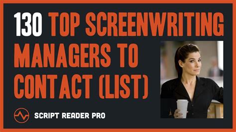 Screenwriting managers accepting new clients.  Mar 5, 2025 · Understa...