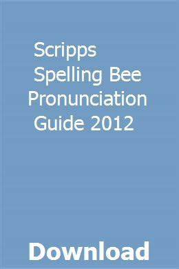 Scripps spelling bee pronunciation guide 2012. - A handbook of tcm patterns their treatments.