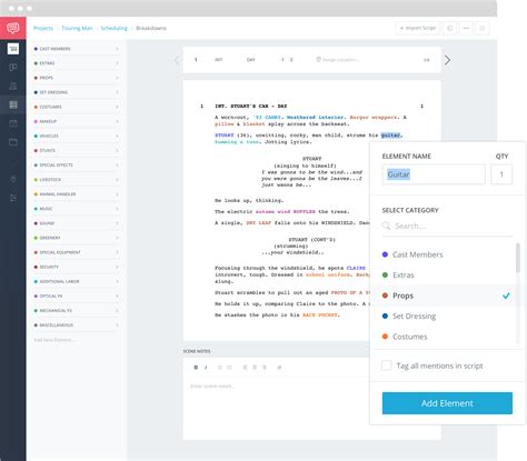 Script Breakdown Sheet Software