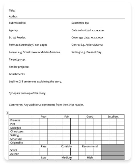 Script Coverage Template FREE Template Here Wedio