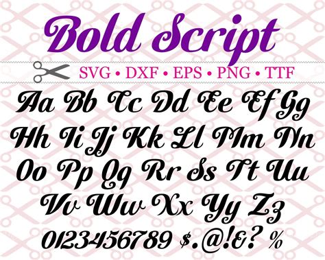 Script Fonts Alphabet Bold