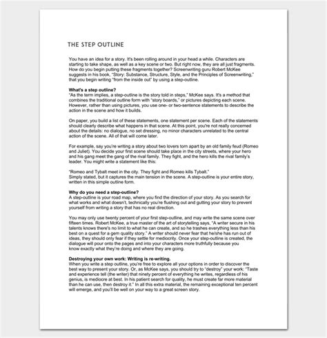 Script Outline Templates in PDF and More Formats Video script, Story