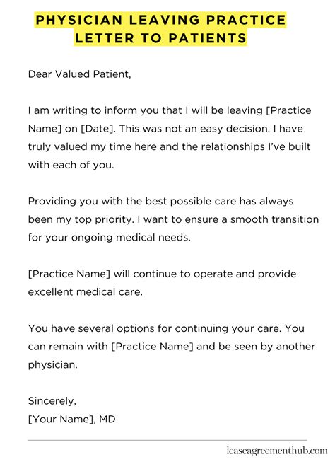 Script for physician leaving practice.  Nov 23, 2025 · Learn how to communi...