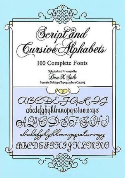 Read Script And Cursive Alphabets 100 Complete Fonts By Dan X Solo