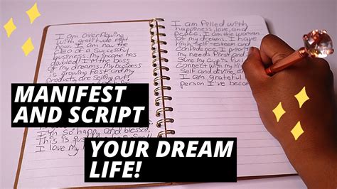 Scripting Manifestation Journal Template + Examples for How To Manifest