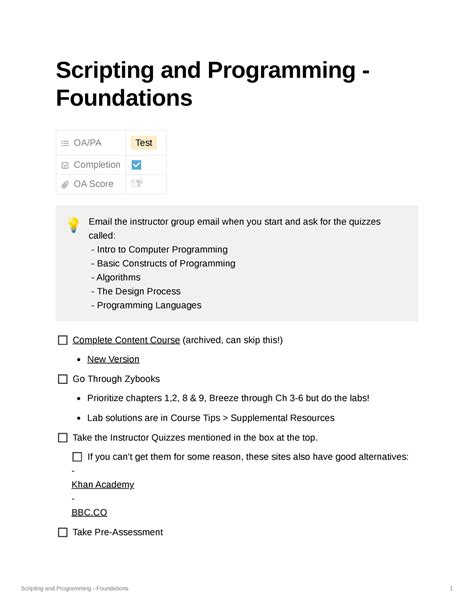 Scripting-and-Programming-Foundations Buch