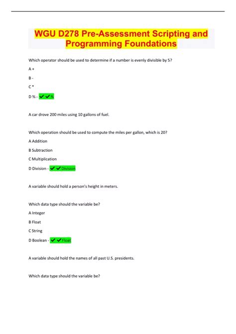 Scripting-and-Programming-Foundations Prüfungen