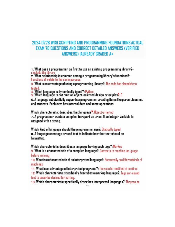 Scripting-and-Programming-Foundations Prüfungsmaterialien
