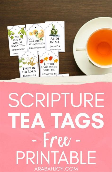 Scripture Tea Tags FREE Printable and Tea Tradition