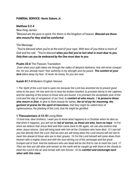 Scripture for committal service.  He Came to Serve Christ set the ultimate example of ser...