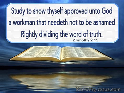 Scripture study to show thyself approved