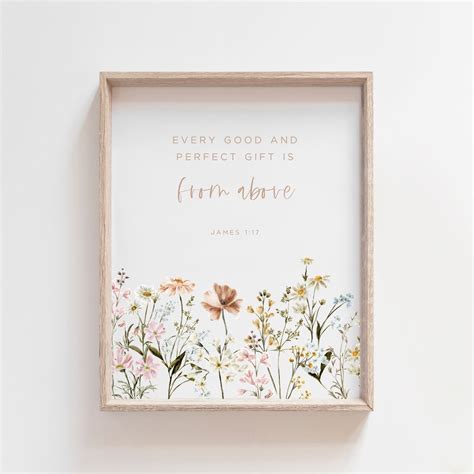 Scripture wall art for nursery.  Premium Paper Quality &ndash; Printed with vibrant, fade-resistant...