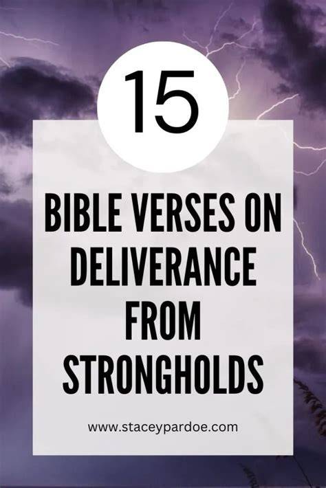Scriptures on deliverance from strongholds.  See verses that affirm God's Scriptures on deliv...