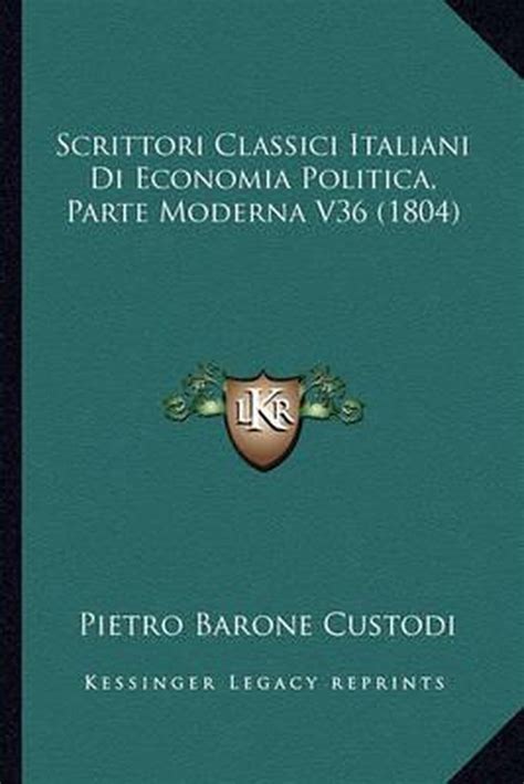 Scrittori classici italiani di economia politica. - Ipod classic 80gb 6th generation manual.