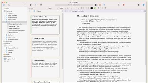 Scrivener app.  Whether you write novels, scripts, non-fiction, or anythin...