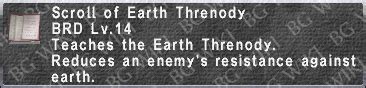 Scroll of Earth Threnody - Final Fantasy XI Database