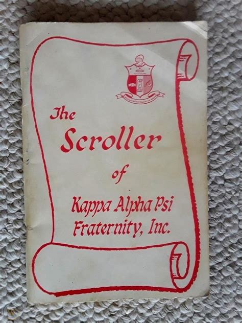 Scroller manual of kappa alpha psi. - Algunos datos sobre las actividades culturales de agustín velázquez chávez.