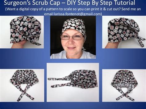 Scrub Caps Printable Pattern and How To DIY Tutorial Teaching You How…