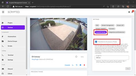 Scrypted ring setup.  via HB Currently using a RasPI for HB & my MacBook to set it all up.  I ...